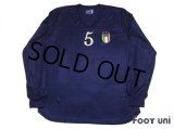 Italy 2004 3rd Long Sleeve Shirt #5 Cannavaro