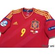 Photo3: Spain 2012 Home Techfit Shirt #9 Torres UEFA Euro 2008 Champions Patch (3)