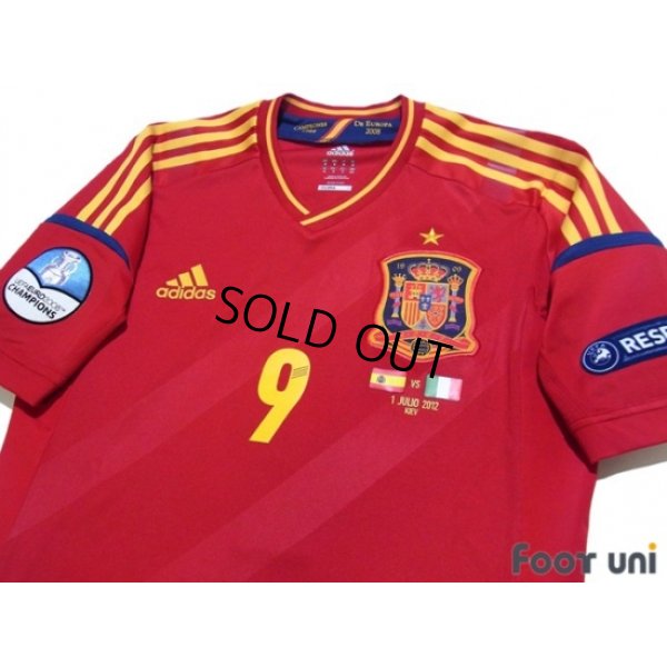 Photo3: Spain 2012 Home Techfit Shirt #9 Torres UEFA Euro 2008 Champions Patch
