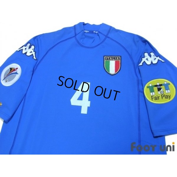 Photo3: Italy Euro 2000 Home Shirt #4 Albertini UEFA Fair Play Patch