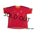 Spain 2002 Home Shirt #7 Raul