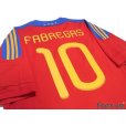 Photo4: Spain 2011 Shirt Home #10  Fabregas FIFA World Champions 2010 Patch (4)