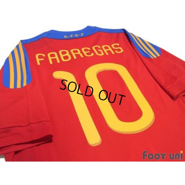 Photo4: Spain 2011 Shirt Home #10  Fabregas FIFA World Champions 2010 Patch