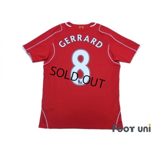 Photo2: Liverpool 2014-2015 Home Shirt #8 Gerrard
