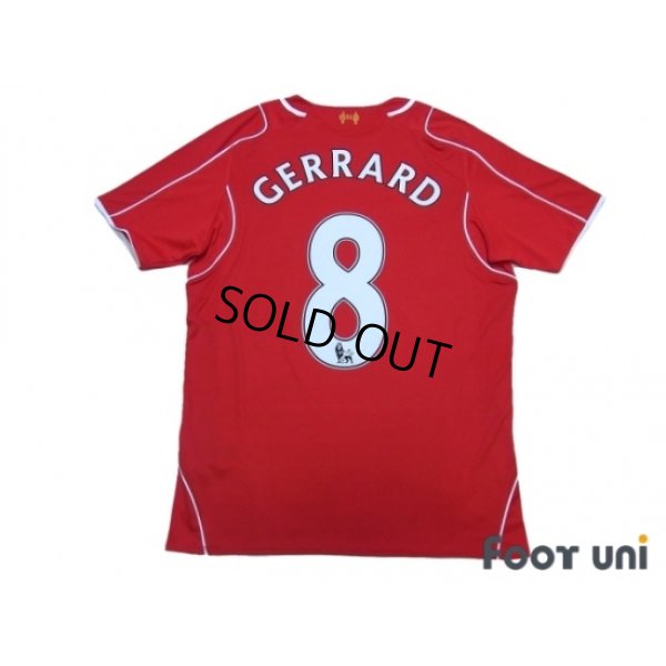 Photo2: Liverpool 2014-2015 Home Shirt #8 Gerrard