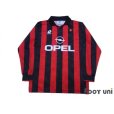 Photo1: AC Milan 1994-1995 Home Long Sleeve Shirt (1)