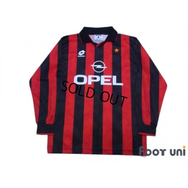 Photo1: AC Milan 1994-1995 Home Long Sleeve Shirt
