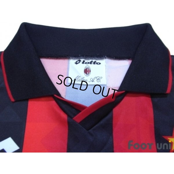Photo4: AC Milan 1994-1995 Home Long Sleeve Shirt
