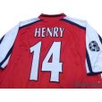 Photo4: Arsenal 2000-2002 Home Shirt #14 Henry Champions League Patch/Badge