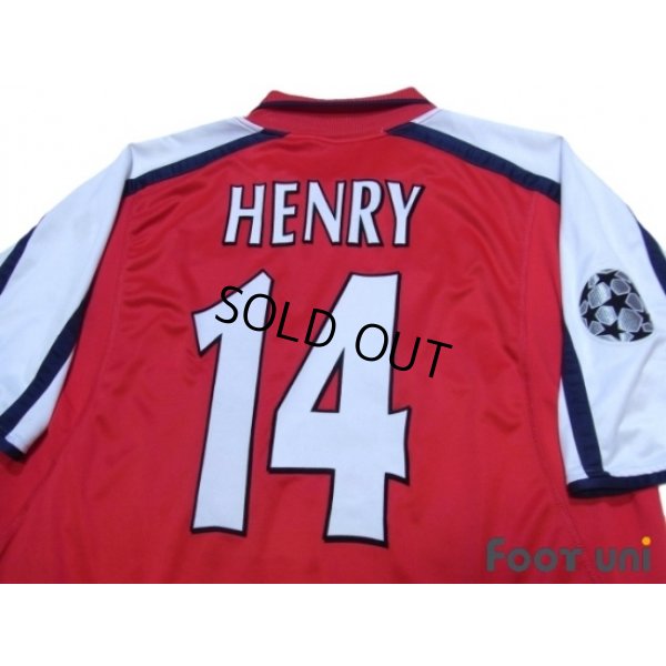 Photo4: Arsenal 2000-2002 Home Shirt #14 Henry Champions League Patch/Badge