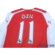 Photo4: Arsenal 2014-2015 Home Long Sleeve Shirt #11 Ozil