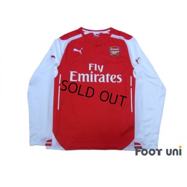 Photo1: Arsenal 2014-2015 Home Long Sleeve Shirt #11 Ozil