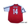 Photo2: Arsenal 2000-2002 Home Shirt #14 Henry Champions League Patch/Badge (2)