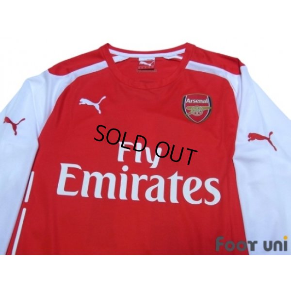 Photo3: Arsenal 2014-2015 Home Long Sleeve Shirt #11 Ozil