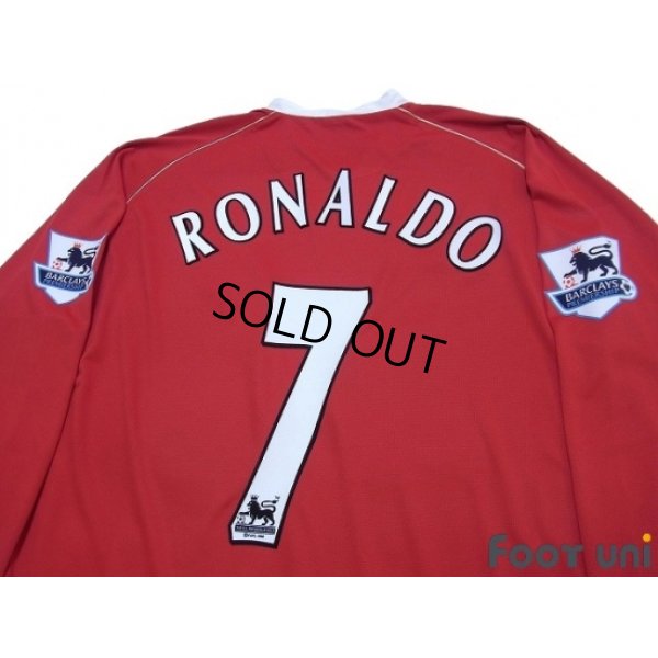 Photo4: Manchester United 2006-2007 Home Long Sleeve Shirt #7 Ronaldo Premier League Patch