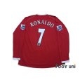 Photo2: Manchester United 2006-2007 Home Long Sleeve Shirt #7 Ronaldo Premier League Patch (2)