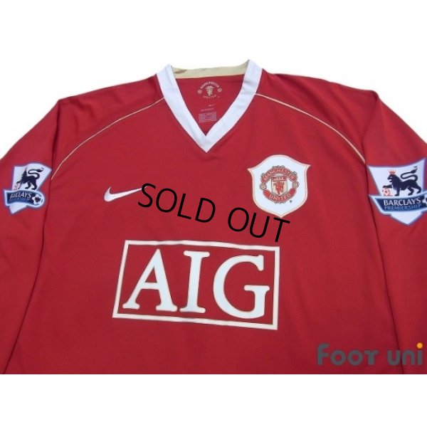Photo3: Manchester United 2006-2007 Home Long Sleeve Shirt #7 Ronaldo Premier League Patch