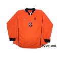 Photo1: Netherlands 1998 Home Authentic Long Sleeve Shirt #8 Bergkamp w/tags (1)