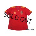 Spain 2010 Home Shirt #6 A.Iniesta
