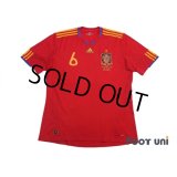 Spain 2010 Home Shirt #6 A.Iniesta