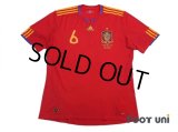 Spain 2010 Home Shirt #6 A.Iniesta