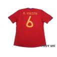 Photo2: Spain 2010 Home Shirt #6 A.Iniesta (2)