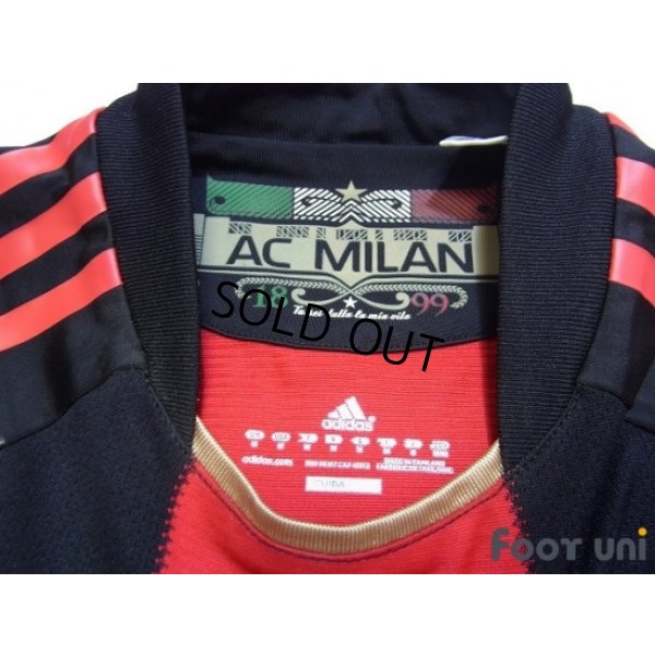 Photo5: AC Milan 2010-2011 Home Authentic Techfit Shirt #9 Inzaghi