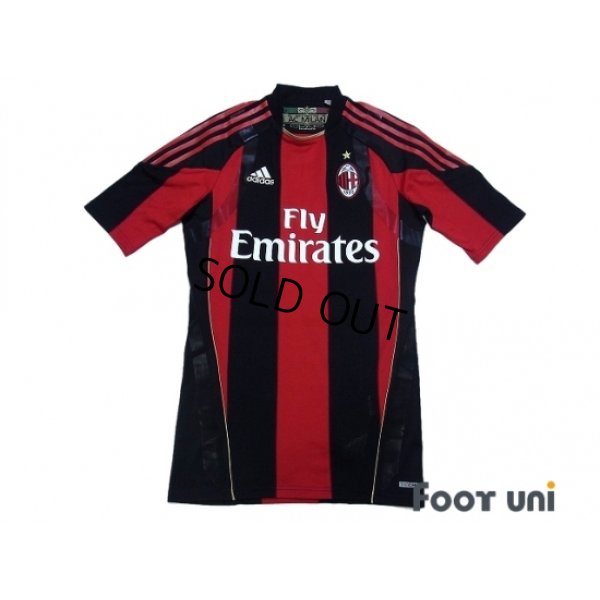 Photo1: AC Milan 2010-2011 Home Authentic Techfit Shirt #9 Inzaghi