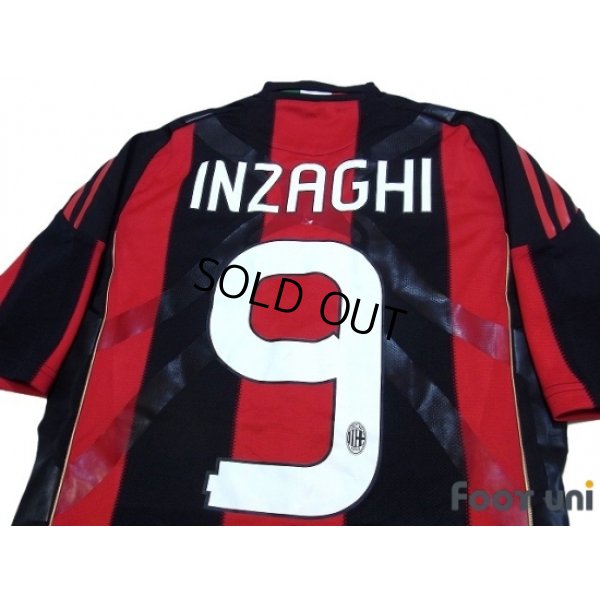 Photo4: AC Milan 2010-2011 Home Authentic Techfit Shirt #9 Inzaghi