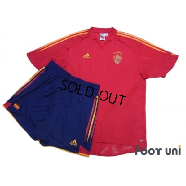 Photo1: Spain Euro 2004 Home Shirt and Shorts Set