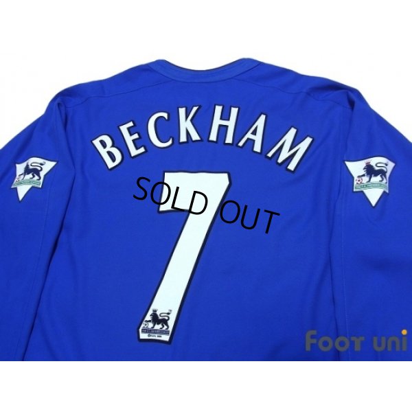 Photo4: Manchester United 2002-2003 3RD Long Sleeve Shirt #7 Beckham Premier League Patch/Badge