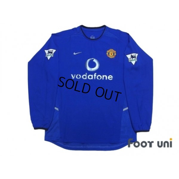 Photo1: Manchester United 2002-2003 3RD Long Sleeve Shirt #7 Beckham Premier League Patch/Badge