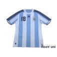 Photo1: Argentina 2008 Home Shirt #18 Messi (1)