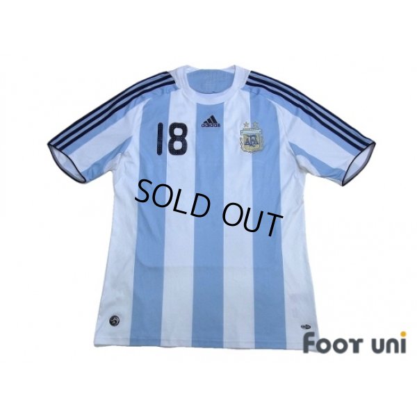 Photo1: Argentina 2008 Home Shirt #18 Messi