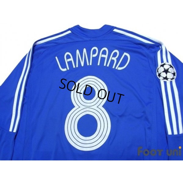 Photo4: Chelsea 2006-2008 Home Long Sleeve Shirt #8 Lampard Champions League Patch/Badge