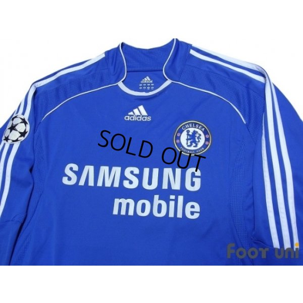 Photo3: Chelsea 2006-2008 Home Long Sleeve Shirt #8 Lampard Champions League Patch/Badge