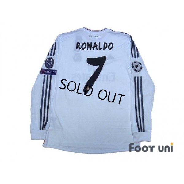 Photo2: Real Madrid 2013-2014 Home L/S Shirt #9 Ronaldo w/tags