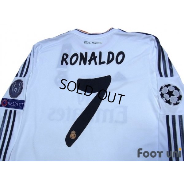 Photo4: Real Madrid 2013-2014 Home L/S Shirt #9 Ronaldo w/tags