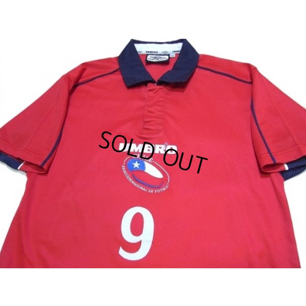 Photo3: Chile 2000-2003 Home Shirt #9 Zamorano