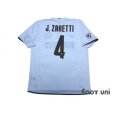 Photo2: Inter Milan 2008-2009 Away Shirt #4 J.Zanetti w/tags Lega Calcio Serie A Tim Patch/Badge Scudetto Patch/Badge (2)