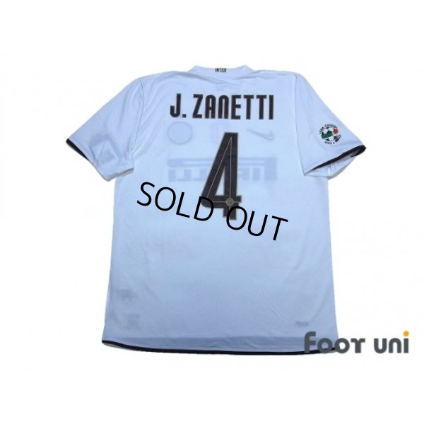 Photo2: Inter Milan 2008-2009 Away Shirt #4 J.Zanetti w/tags Lega Calcio Serie A Tim Patch/Badge Scudetto Patch/Badge