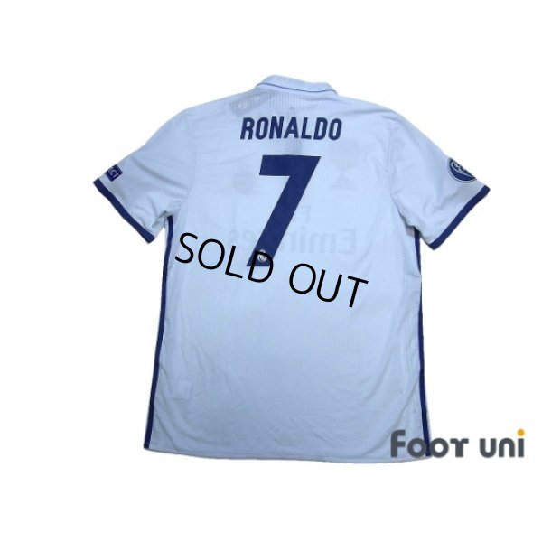 Photo2: Real Madrid 2016-2017 Home Authentic Shirt #7 Ronaldo w/tags