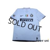 Inter Milan 2008-2009 Away Shirt #4 J.Zanetti w/tags Lega Calcio Serie A Tim Patch/Badge Scudetto Patch/Badge