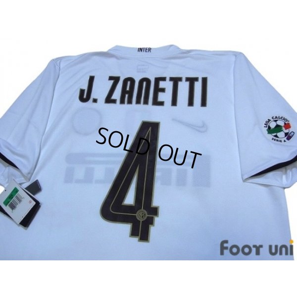 Photo4: Inter Milan 2008-2009 Away Shirt #4 J.Zanetti w/tags Lega Calcio Serie A Tim Patch/Badge Scudetto Patch/Badge