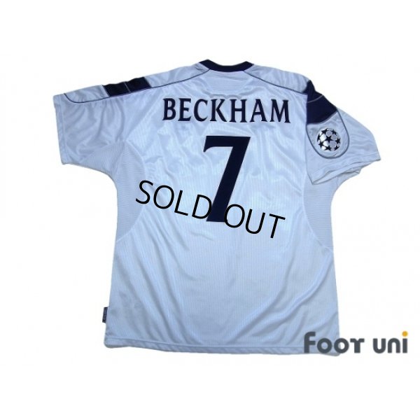 Photo2: Manchester United 2000-2001 Away Shirt #7 Beckham Champions League Patch/Badge