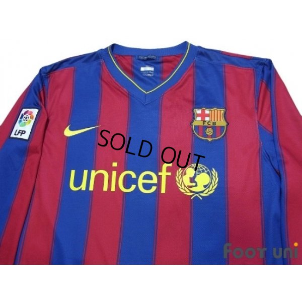 Photo3: Barcelona 2009-2010 Home L/S Shirt LFP Patch/Badge