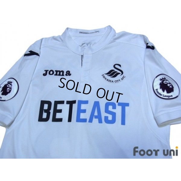 Photo3: Swansea City 2016-2017 Home Shirt #23 Sigurdsson Premier League Patch/Badge