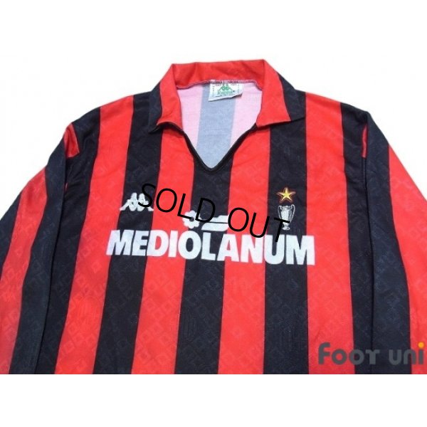 Photo3: AC Milan 1989-1990 Home Long Sleeve Shirt