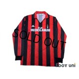 AC Milan 1989-1990 Home Long Sleeve Shirt