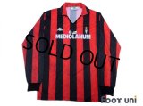 AC Milan 1989-1990 Home Long Sleeve Shirt